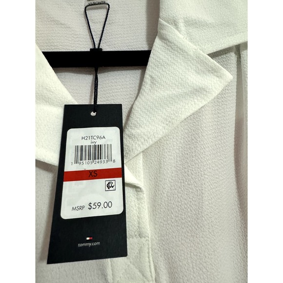 Tommy Hilfiger Textured Tiered-Ruffle-Sleeve Top| Size XS - Picture 6 of 6